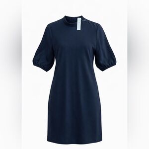 Ann Taylor Navy Puff Sleeve Shift Dress Women’s 18 Great Preowned Condition